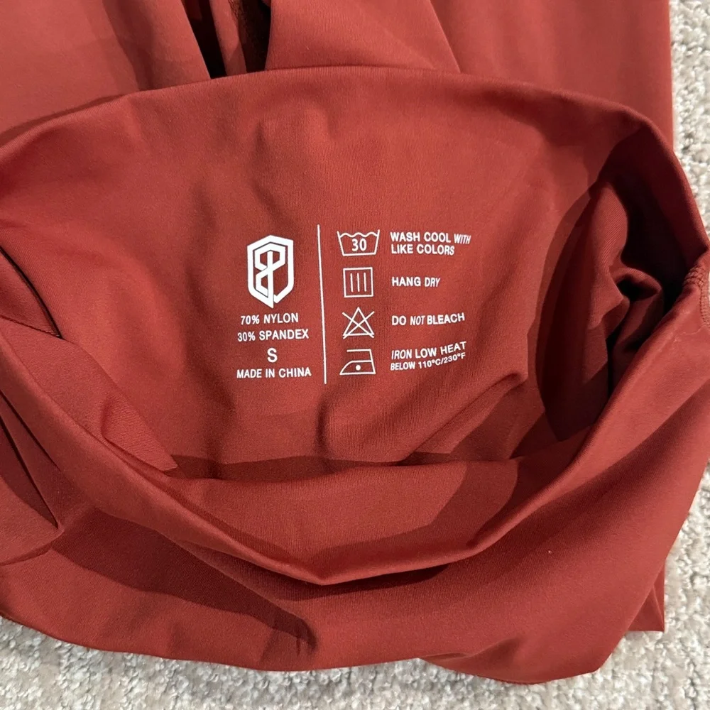 Born Primative NWOT Rust Red High-Waisted Leggings - Picture 3 of 3